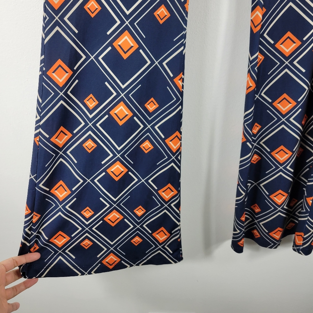 Zara Diamond Print Matching Set Pull On High Waist Flare Tunic Top Two Piece - Picture 5 of 16